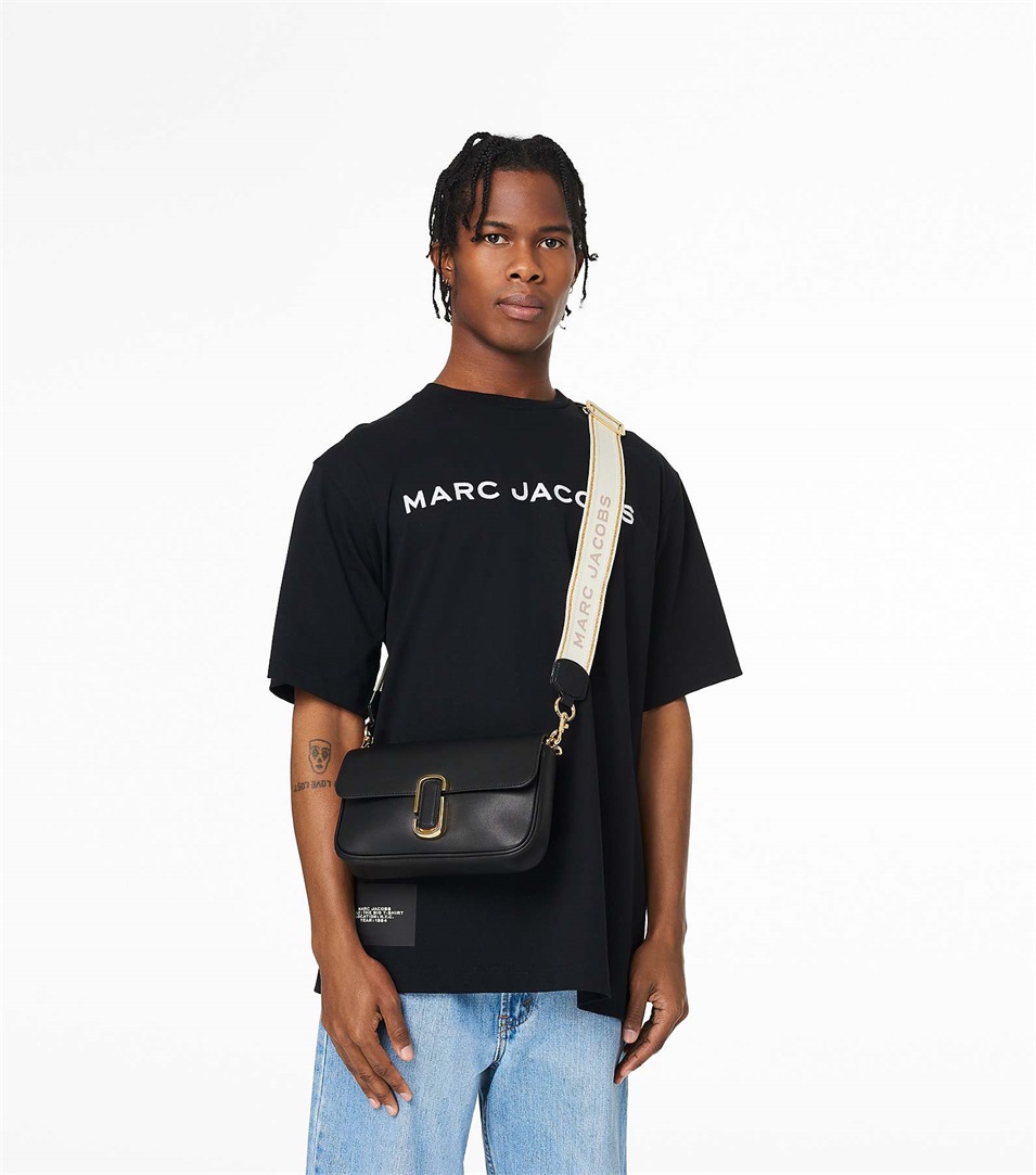 Marc Jacobs The Sequin J Marc Mini Shoulder Bag in Black