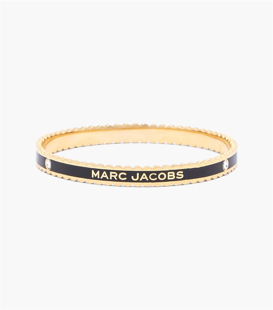 Marc Jacobs Women The J Marc Hinge Bangle Black/Gold